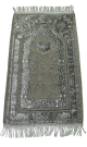 Tapis de priere pour enfant musulman decore avec parties brillantes - Couleur gris