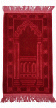 Tapis bebe / enfant musulman couleur rouge (avec motif MIHRAB)