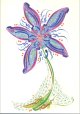 Carte de voeux double - Calligraphie arabe sous forme de fleur